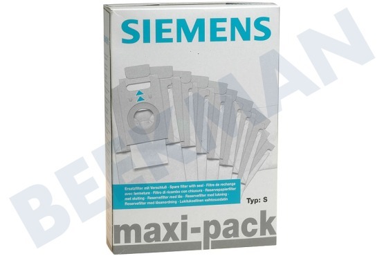 Siemens Aspiradora 460761, 00460761 Bolsa aspirador S tipo S + filtro higiénico