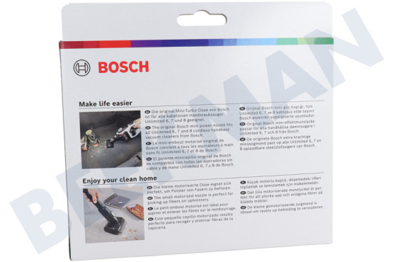 Bosch Aspiradora BHZUMP Mini boquilla turbo ilimitada