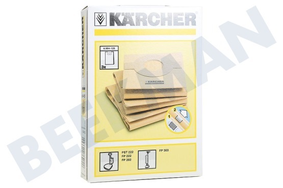 Karcher Aspiradora 6.904-128 bolsas de polvo FP303 / FP202 3 piezas