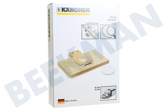 Karcher Aspiradora 6.904-257.0 bolsas de polvo Robo Cleaner + filtro micro, 5 piezas