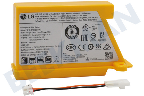 LG Aspiradora Batería Batería recargable, Ion de litio