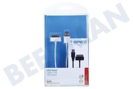 Spez  Cable USB Base USB a Apple, blanca, 100 cm