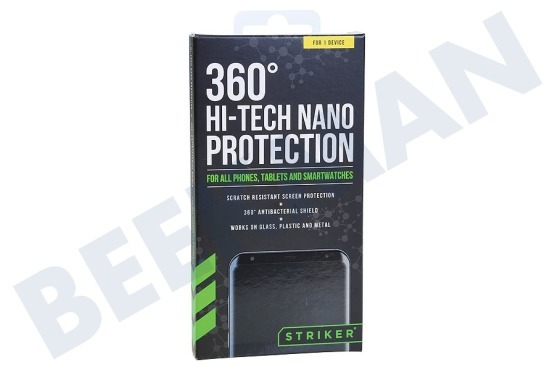 Striker  HTNPROT1001 Lámina protector de pantalla Nanoprotección 360 de alta tecnología