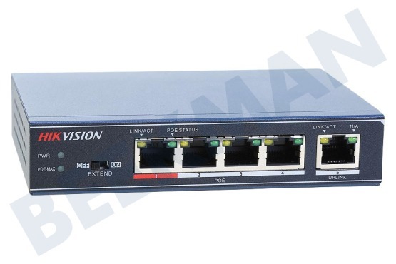 Hikvision  DS-3E0106HP-E HiWatch Switch 4 Puertos 58W