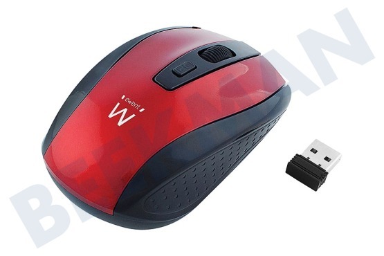 Ewent  EW3237 Wireless Mouse 1600 DPI Rojo