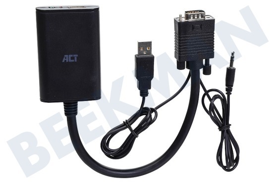 ACT  AC7545 Convertidor de VGA a HDMI con audio
