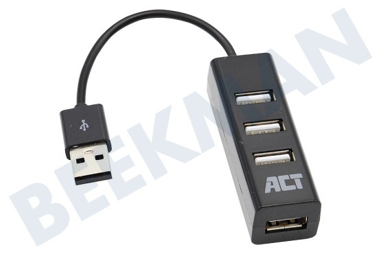ACT  AC6205 Mini concentrador USB 2.0 de 4 puertos