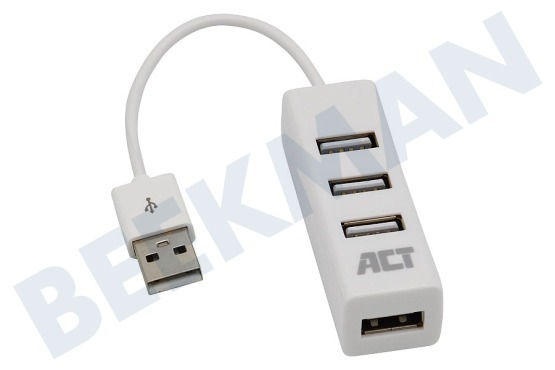 ACT  AC6200 Mini concentrador USB 2.0 de 4 puertos
