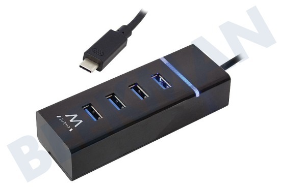 Ewent  EW1137 Ewent Hub de 4 puertos USB 3.1 Gen1 (USB 3.0) Tipo-C