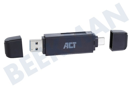 ACT  AC6375 Lector de tarjetas USB3.1 con conector tipo C y tipo A
