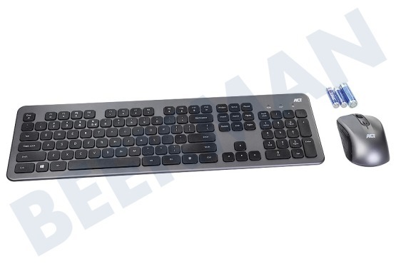 ACT  AC5710 Juego de teclado inalámbrico USB-C/USB-A Receptor Qwerty