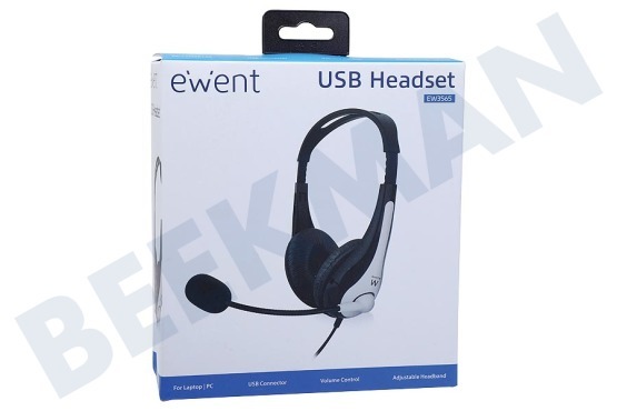 Ewent  EW3565 Auriculares USB con micrófono y control de volumen