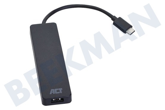 ACT  AC6405 Hub USB-C de 3 puertos con lector de tarjetas