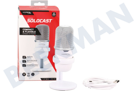 HyperX  519T2AA Micrófono SoloCast Blanco