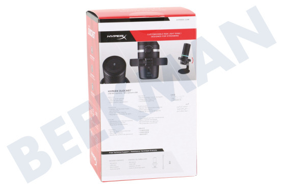 HyperX  4P5E2AA Micrófono DuoCast Negro
