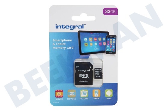 Integral  Memory card Smartphone y tableta, clase 10 (incluido adaptador SD)