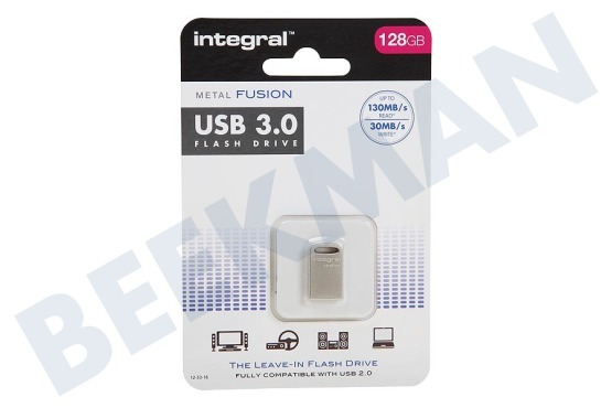 Integral  INFD128GBFUS3.0 Fusión del metal de 128 GB USB 3.0 Flash Drive