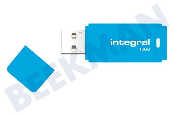 Integral  Memory stick Unidad flash USB azul neón de 16 GB