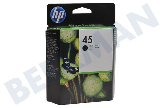 HP Hewlett-Packard Impresora HP HP 45 Cartucho de tinta 45 negro
