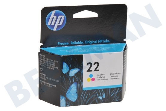 HP Hewlett-Packard Impresora HP HP 22 Cartucho de tinta 22 colores