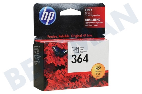 HP Hewlett-Packard Impresora HP HP 364 Photo Black Cartucho de tinta 364 Foto Negro