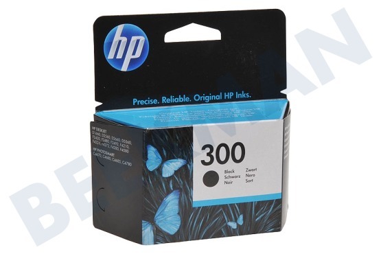 HP Hewlett-Packard Impresora HP HP 300 Black Cartucho de tinta 300 negro