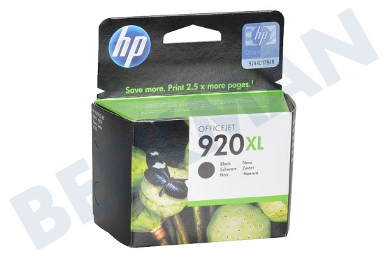 HP Hewlett-Packard Impresora HP HP 920 Xl Black Cartucho de tinta 920XL Negro