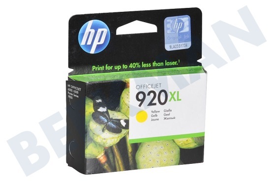HP Hewlett-Packard Impresora HP HP 920 XL Yellow Cartucho de tinta 920XL Amarillo