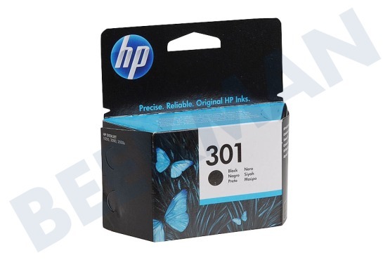 HP Hewlett-Packard Impresora HP HP 301 Black Cartucho de tinta 301 negro