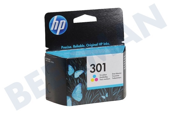 HP Hewlett-Packard Impresora HP HP 301 Color Cartucho de tinta 301 colores
