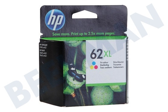 HP Hewlett-Packard  Hp 62 XL Color Cartucho de tinta Color 62XL.