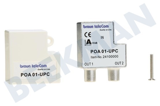 Braun Telecom  POA 1 UPC Elemento atenuador Divisor IEC a presión
