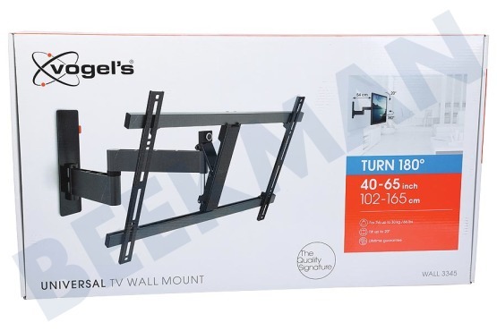 Vogel's  WALL 3345 Soporte de pared giratorio / inclinable para pantallas de TV de 40 a 65 pulgadas