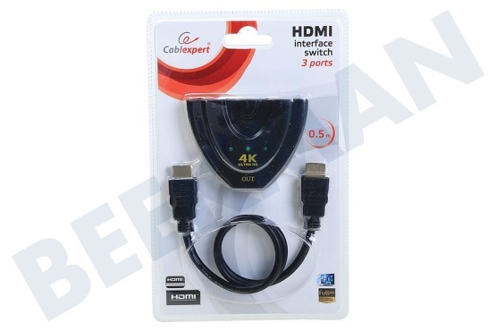 Cablexpert  Conmutador HDMI de 3 puertos