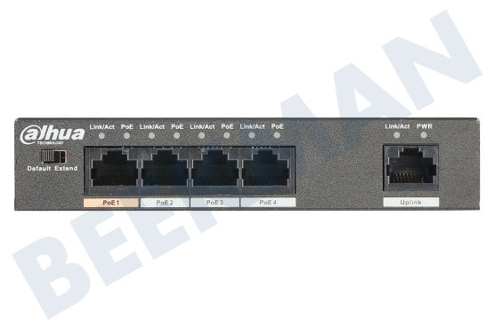 Dahua  PFS3005-4ET-60 Conmutador PoE de 4 puertos