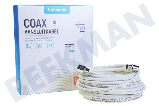 Technetix  11201510 cable coaxial de 10 metros
