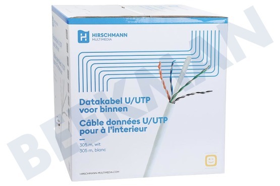 Hirschmann  INKA CAT 6 Eca/305m Shop Cable de datos UTP Cat6 Caja de 305 metros, blanco