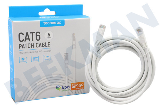 Technetix  CAT6-5M-SHOP Cable de conexión UTP CAT6 RJ45 5 metros