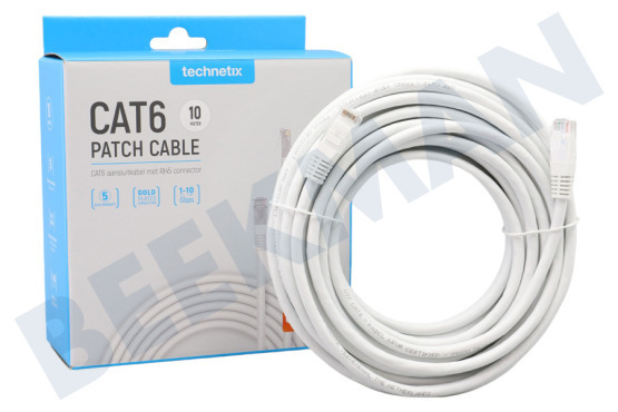 Technetix  CAT6-10M-SHOP Cable de conexión UTP CAT6 RJ45 10 metros