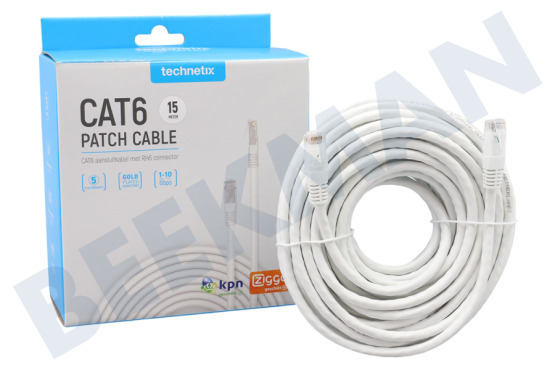 Technetix  CAT6-15M-SHOP Cable de conexión UTP CAT6 RJ45 15 metros