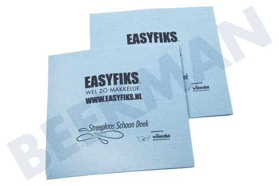 Easyfiks  Fácil Fiks Impecablemente limpio de tela, 2 piezas