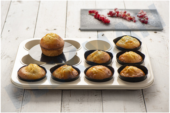 Universeel  Juego de 12 moldes para muffins