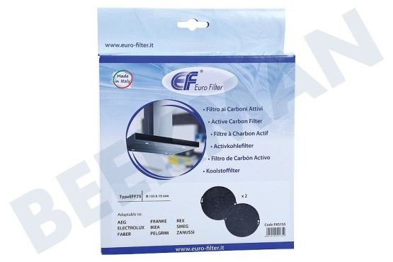 Eurofilter Campana extractora Filtro de carbón EFF75