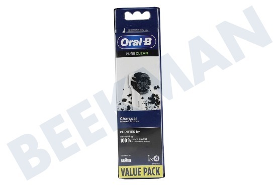 OralB  Carbón puro limpio, 4 piezas