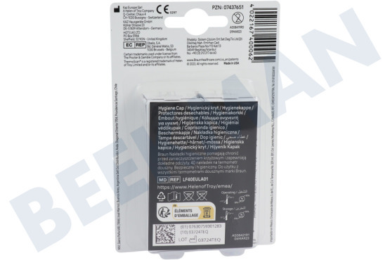 Braun  Filtro Filtros de lentes desechables para Thermoscan