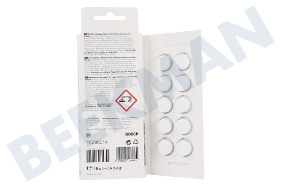 Siemens Cafetera automática TCZ8001A Tabletas de limpieza