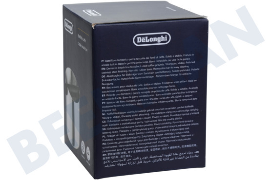 DeLonghi Cafetera automática DLSC084 bandeja de golpe de acero inoxidable