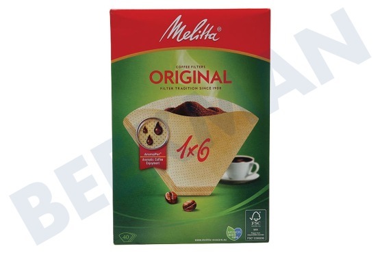 Melitta  6626815 Coffee marrón 1x6, 40 piezas
