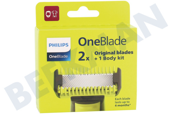 Philips  QP620/50 Cuchilla de afeitado Kit OneBlade para rostro y cuerpo