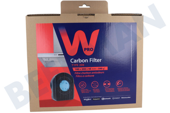 Ariston Campana extractora CHF200/1 Filtro carbono 1 lado redondo